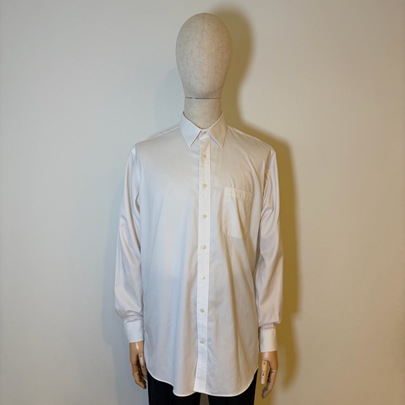 Kirkland Signature White Dress Shirt 16.5 34/35 Traditional Fit Non-Iron - Picture 6 of 10